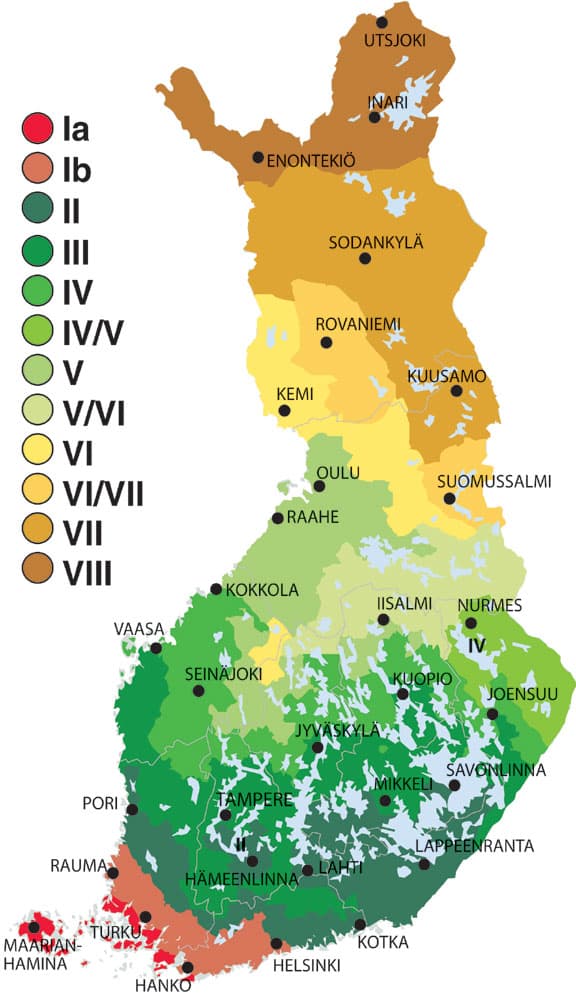 <p data-block-key="mbvag">Vyöhykejako on ylimeteorologi Reijo Solantien tekemä. (Kuva: Puutarha.net)</p>