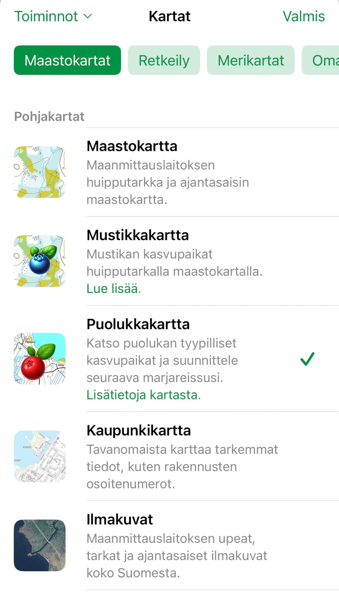 <p data-block-key="v9t8o">Sovellus tarjoaa myös laajan valikoiman retkeilykohteita, jotka tekevät luonnossa liikkumisesta entistä helpompaa ja turvallisempaa.</p>