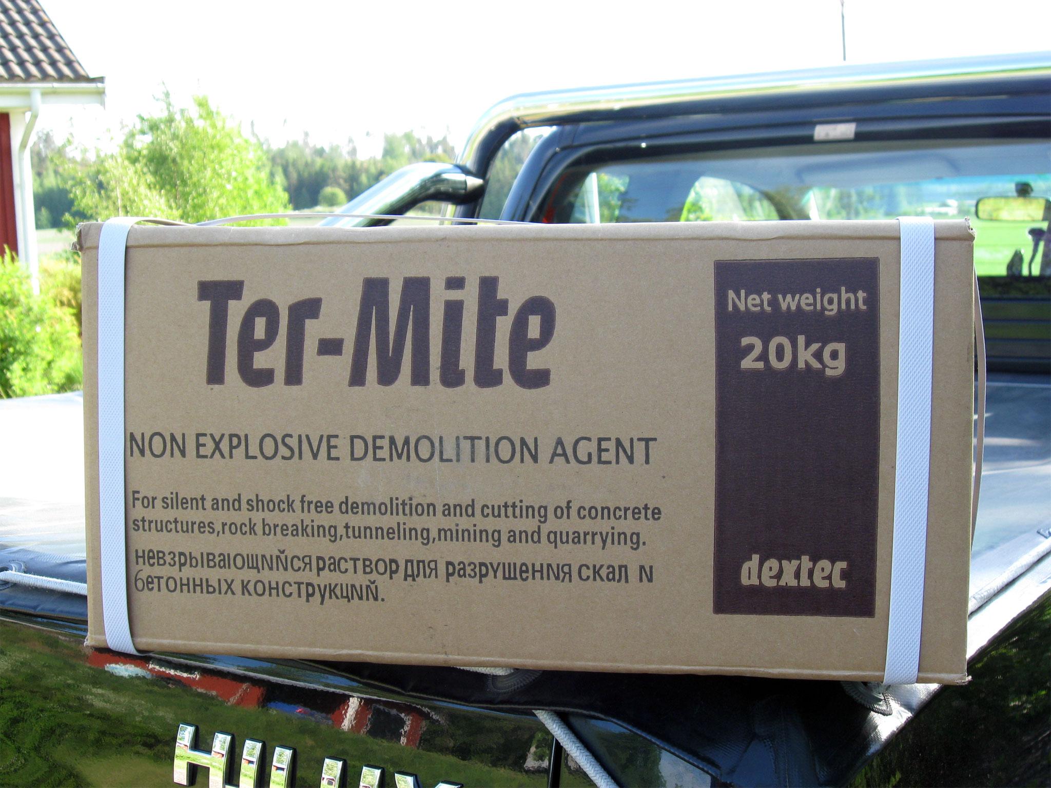 Ter-Mitea on saatavilla 5 kg, 10 kg tai 20 kg pakkauksissa.